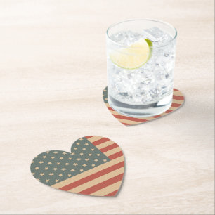 Patriotic Heart Pappra Underlägg Papper