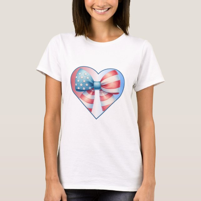 Patriotic Heart T Shirt (Framsida)