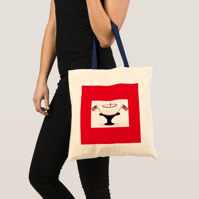 Patriotic Helgdag Tote Bag Tygkasse (Framsida (produkt))