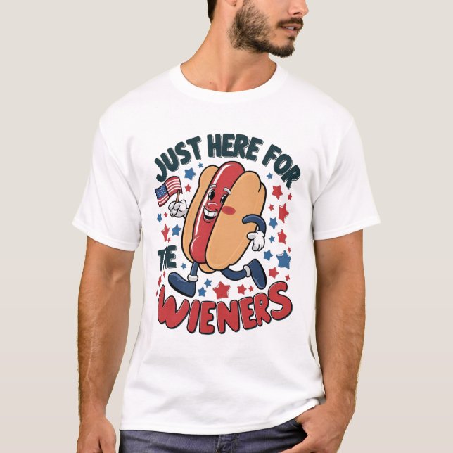 Patriotic Hett Hund älskare Funny Tecknad T Shirt (Framsida)