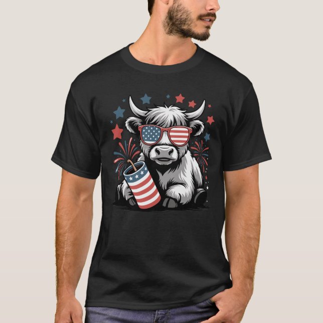 Patriotic Highland Vibes T Shirt (Framsida)