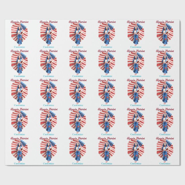 Patriotic Hippie Girl Thunder_Cove Presentpapper (Platt)