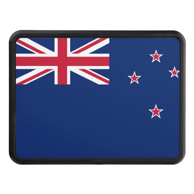 Patriotic hitch cover med Flagga of New Zealand Dragkroksskydd (Framsidan)