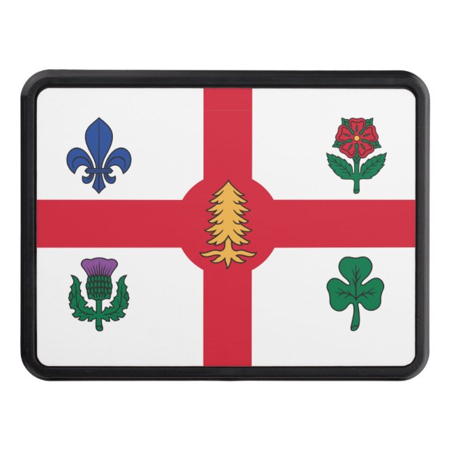 Patriotic hitch cover with Flag of Montreal Dragkroksskydd (Framsidan)