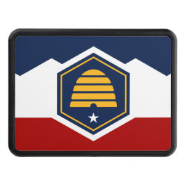Patriotic hitch cover with Flag of Utah, USA Dragkroksskydd