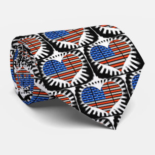 Patriotic Hjärtformade American Flagga Slips