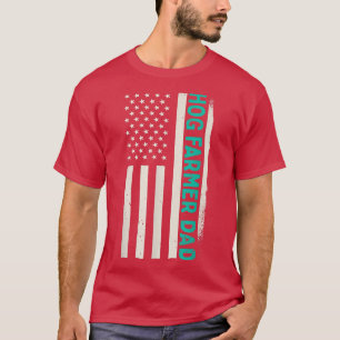 Patriotic Hog Farming Farm Agriculture Gris Farmer T Shirt