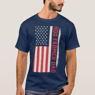 Patriotic Hog Farming Farm Agriculture Gris Farmer T Shirt