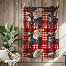Patriotic Home Blanket Eagle Spirit for the USA Fleecefilt