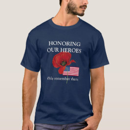 Patriotic HONORING VÅRA HEROES Veterans T Shirt