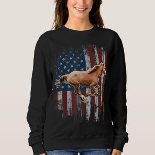 Patriotic Horse American Flagga Far T Shirt