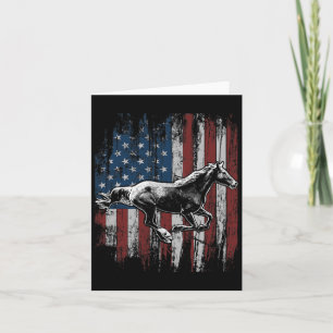 Patriotic Horse American Flagga  Gif Kort