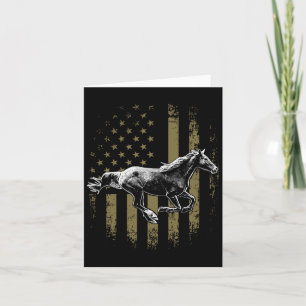 Patriotic Horse American Flagga  Gif Kort