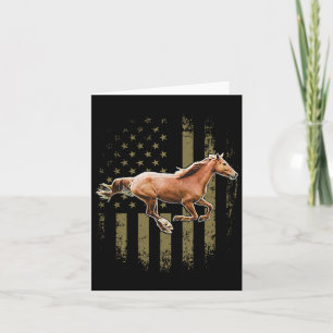Patriotic Horse American Flagga  Gif Kort
