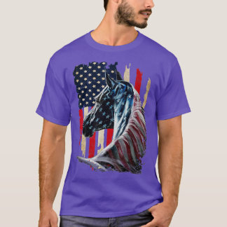 Patriotic Horse American Flagga - Horse Vintage (2 T Shirt