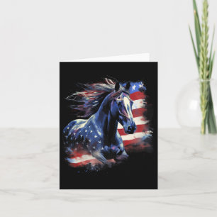 Patriotic Horse American Flagga Wes Kort