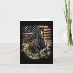Patriotic Horse American Flagga Wes Kort