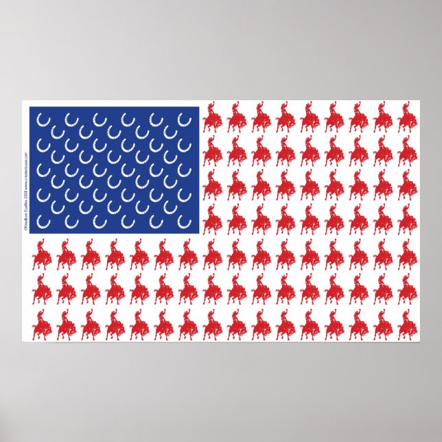 Patriotic Horse and Rider Poster (Framsidan)