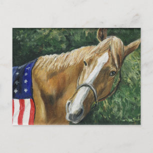 "Patriotic Horse" Art Reproduction Postcards Vykort