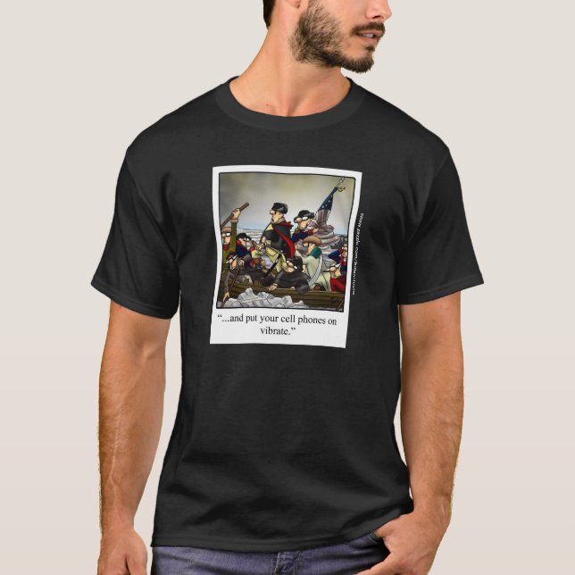 Patriotic Humous Tecknad Tee Shirt (Framsida)