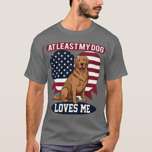 Patriotic Hund älskare T-Shirt (Framsida)