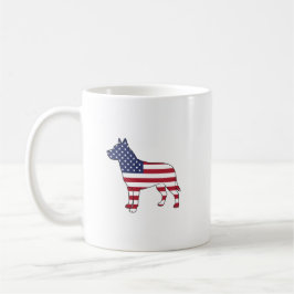 Patriotic Hund älskare USA flagga design 4 juli Kaffemugg