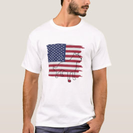 Patriotic HUND American Flagga Vintage T Shirt