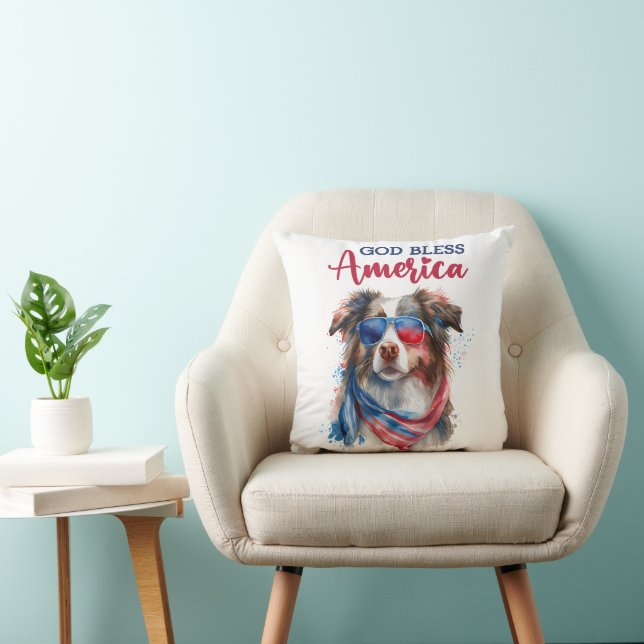 Patriotic Hund-Australian shepherd Kudde (Stol)