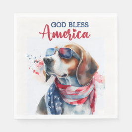 Patriotic Hund-Beagle Pappersservett