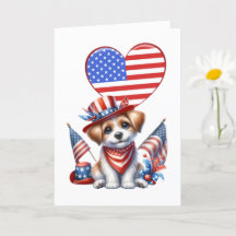 Patriotic Hund Card