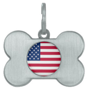 Patriotic Hund Jewelry - Märkre - Husdjur - 4:e Namnbricka Husdjur