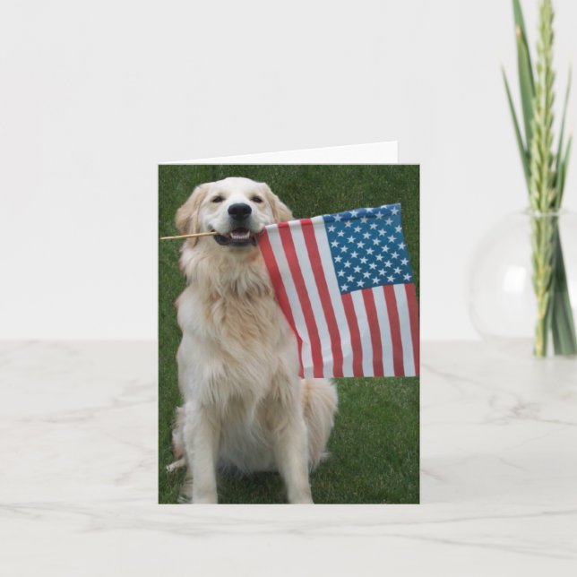 Patriotic Hund Kort (Framsida)