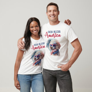 Patriotic Hund-Pudel T Shirt