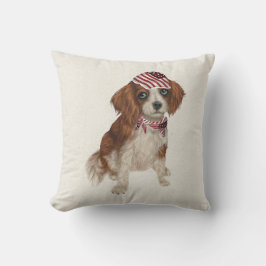 Patriotic Hund Spanska Dekorativ kudde