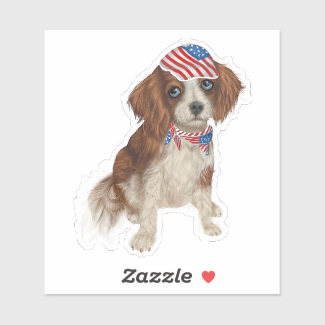 Patriotic Hund Sticker Klistermärken (Ark)