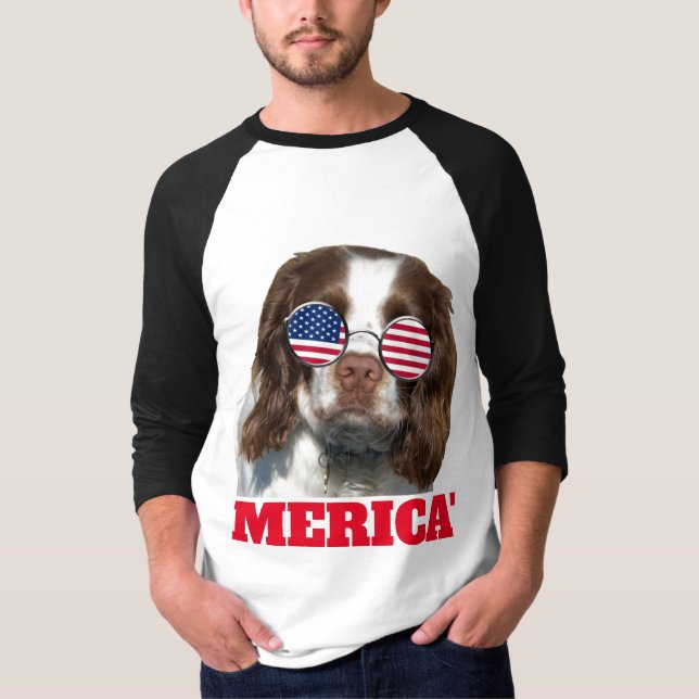 Patriotic Hund T-Shirts (Framsida)