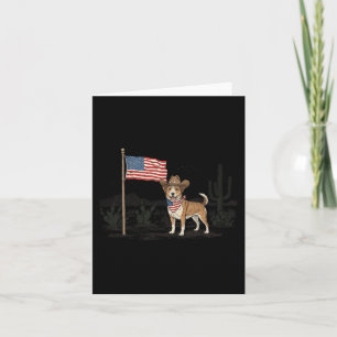 Patriotic Hund USA 4 juli Amerikanska Flagga Weste Kort