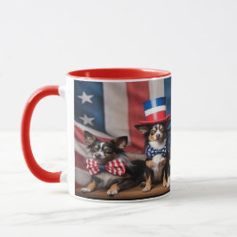 Patriotic Hundar 4 juli Mugg
