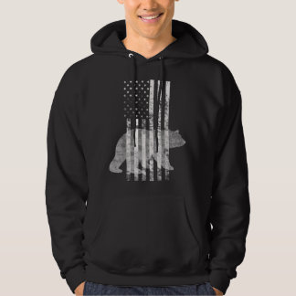 Patriotic Hunting Bear American flagga t-shirt Hun Hoodie