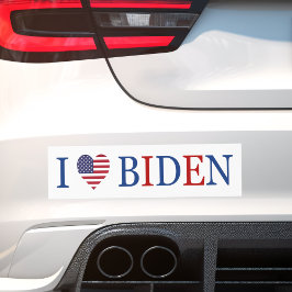 Patriotic I Heart Kärlek Joe Biden Flagga Bildekal