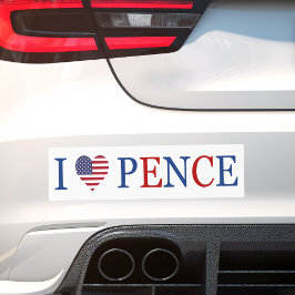 Patriotic I Heart Kärlek Mike Pence Flagga Bildekal