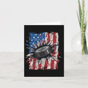 Patriotic Ice Hockey 4:e juli Manar USA Kort