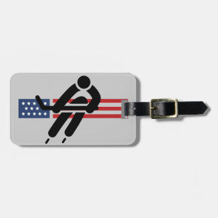 Patriotic Ice Hockey Design Luggage Taggs Bagagebricka