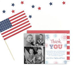 Patriotic Independence day Fireworks Twillingars P Tack Kort