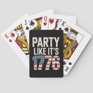 Patriotic Independence day, Party like It's 1776 Casinokort