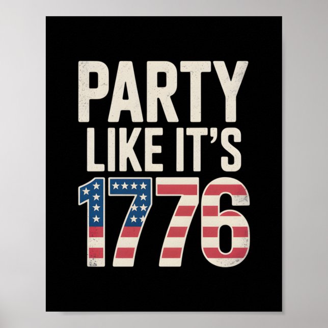 Patriotic Independence day, Party like It's 1776 Poster (Framsidan)