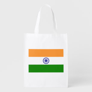 Patriotic India Flagga Återanvändbar Påse
