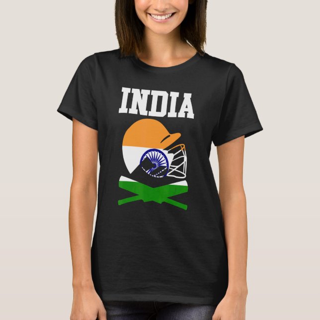 Patriotic Indian Cricket Players Cricketer India F T Shirt (Framsida)