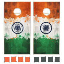 Patriotic Indian Flagga Inspired Distress-utseende