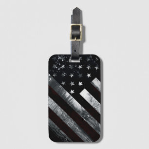 Patriotic Industrial American Flagga Bagagebricka